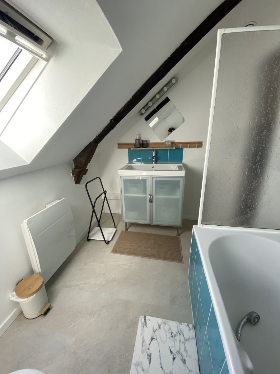 Salle de bain avec baignoire